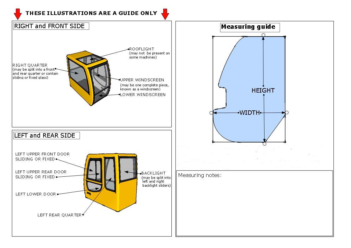 Geam utilaje Case CASE